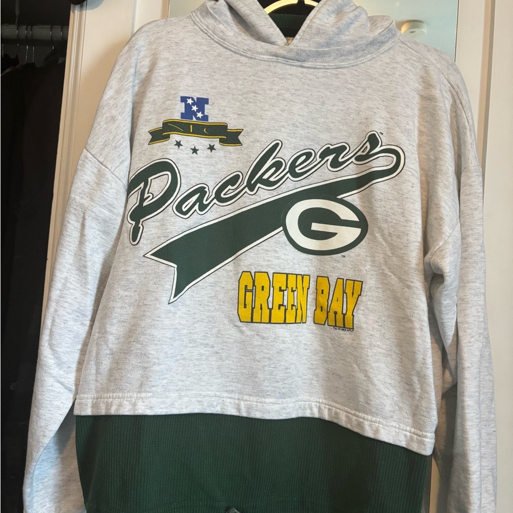 Green Bay Packers Vintage Gray Hoodie